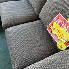 ジャングルジャングル貝塚店　カウチソファ　L字ソファー　ブラウン　3人掛け　布　ファブリック　中古　リユース　貝塚市　二色浜の画像