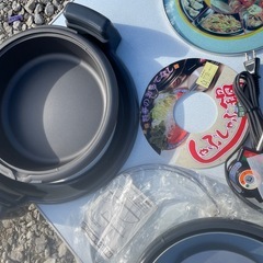 未使用品　分離式調理鍋 プレステージグリルパン しゃぶしゃぶ鍋 セットの画像
