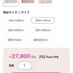 Francfranc カステ ラグ　M  シルバーの画像