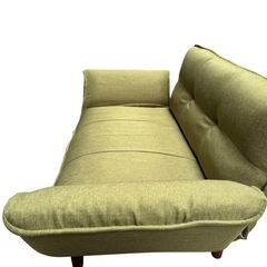 ¥1,000/09/2人掛けソファー/オットマン付き/グリーン/リクライニング付きの画像