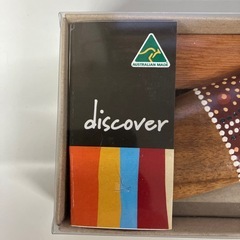 ロ2512-141 アボリジニ(先住民) ハンドメイド木製ブーメラン　一狩りいこうぜ！！の画像