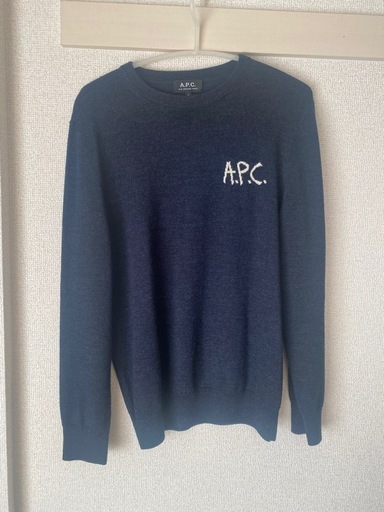 A.P.C. ロゴ刺繍 ニット セーター グレー ○サイズ