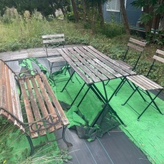 ガーデンテーブルチェアセットの中古が安い！激安で譲ります・無料で