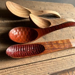 木のスプーン　れんげの画像