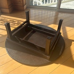 昭和 アンティークちゃぶ台 折りたたみ 円形の画像