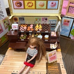 リカちゃんハウスとミスドごっこ、車のセット
の画像