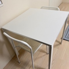 超美品　IKEA テーブル　チェア　セット　ホワイト　の画像