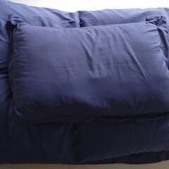 シングル用 掛け布団・敷布団・枕・各カバーの４点セット 使用期間短期間の画像