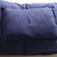 シングル用 掛け布団・敷布団・枕・各カバーの４点セット 使用期間短期間の画像