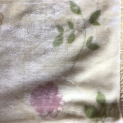 掛け毛布① シングル  200 x 140cm 黄色花柄の画像