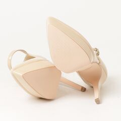 【新品同様】BABY PURE ベージュ アンクルストラップ ハイヒールの画像