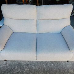 【JM912】NITORI ニトリ 2024年製 2人掛けソファ 布張りタイプ (MK02 LGY)の画像