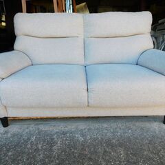 【JM912】NITORI ニトリ 2024年製 2人掛けソファ 布張りタイプ (MK02 LGY)の画像