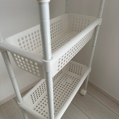 取手付き　キッチンラック　キャスターワゴン　隙間収納の画像
