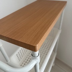 取手付き　キッチンラック　キャスターワゴン　隙間収納の画像