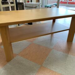 ＼家具＊家電のお店／【ｼﾞｬﾝｸﾞﾙｼﾞｬﾝｸﾞﾙ石川金沢店】 テーブル 木目調/ナチュラル W(幅)105×D(奥行き)55×H(高さ)41cmの画像