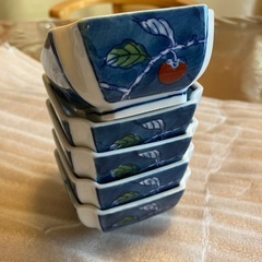 【鍋島】柿柄小鉢5客セットの画像