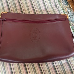 カルティエ レザー クラッチバッグの画像