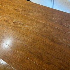 ウォールナットカラー　アイアンテーブル　アンティーク　カフェテーブル　高さ60cm ソファに合う高さ　　　　の画像