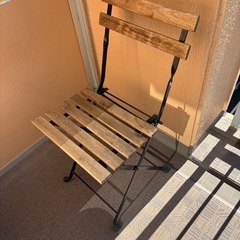 イケア　テーブル＆チェア2脚 屋外用の画像
