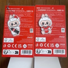 ラブブ　 Labubu コカ・コーラ ビン　瓶　カン　缶　2体セットの画像
