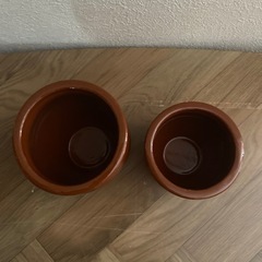 愛知県　常滑焼　２個セット　ミニ壺　フタ無しの画像
