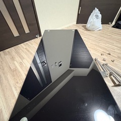 ガラステーブル　黒の画像