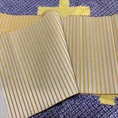 正絹　帯　　　シルバー＆辛子色　いかがでしょうか？の画像
