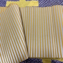 正絹　帯　　　シルバー＆辛子色　いかがでしょうか？の画像