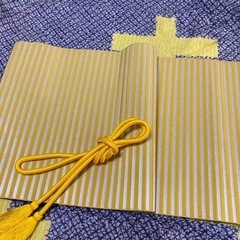 正絹　帯　　　シルバー＆辛子色　いかがでしょうか？の画像