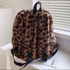 新品！レオパード柄ファーリュックの画像