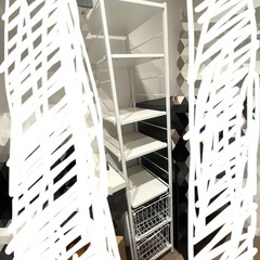 キッチンラック キッチンワゴン ホワイトの画像