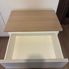 【価格相談可】工具不要で組み立て簡単ワイドチェスト デコニーCV2(3段 ライトグレー／ホワイト)衣装収納　タンスの画像