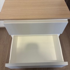 【価格相談可】工具不要で組み立て簡単ワイドチェスト デコニーCV2(3段 ライトグレー／ホワイト)衣装収納　タンスの画像