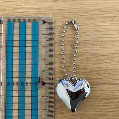 ★ハート型★ペンダント/チャーム/キーホルダー/アクセサリー★シルバー★用途色々★の画像