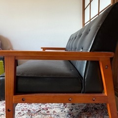 【お譲りします】レトロ　ソファの画像