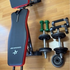 ダンベルやベンチなど、の画像