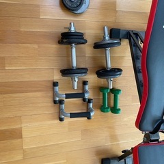 ダンベルやベンチなど、の画像
