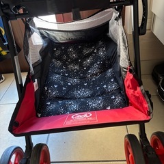 本日限定価格　ミッキーマウスベビーカー　ベビーカーボード付きの画像