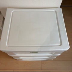 3段 収納ボックス タンス ワイドチェスト N-653の画像