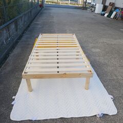 髙さ調整可能　すのこベッド　シングルベッド　フレーム　★在庫処分特価★店頭販売優先★ ★当日お持ち帰り限定★※お取り置きはできません。の画像