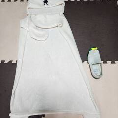 200円　ブランケット２枚セット　くまさんブランケットとクマさんマント風ブランケットの画像