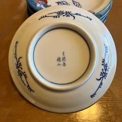 【0円】鍋島雅山　柿柄小皿5枚の画像