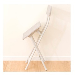 【美品】ニトリ折りたたみチェア(XB1 7530 ホワイトウォッシュ) Nポルダシリーズ 商品コード   8700502の画像