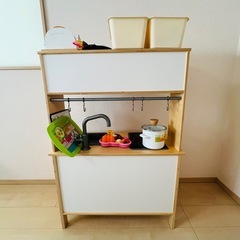 IKEA 木製おままごとキッチン IHコンロ付き　八王子直接お取引希望の画像