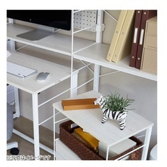 【美品】ニトリ Nポルダ デスクキャビネット(4330 ホワイトウォッシュ)  商品コード   8791706の画像