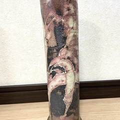 益子焼 筒花生 三宅洋司 造 四方桟 真田紐 (megsound) 武蔵溝ノ口の