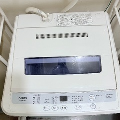 アクアAQW-S60A(W) 　洗濯機&洗濯機ラックの画像