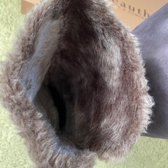 【新品】防水　ロングブーツ　スエード　ファーの画像