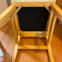 木製ダイニングチェア ナチュラルウッド　2脚セットの画像